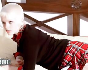 Lili: Photo Series on the Bed with the Beautiful Little French Punkette Lili